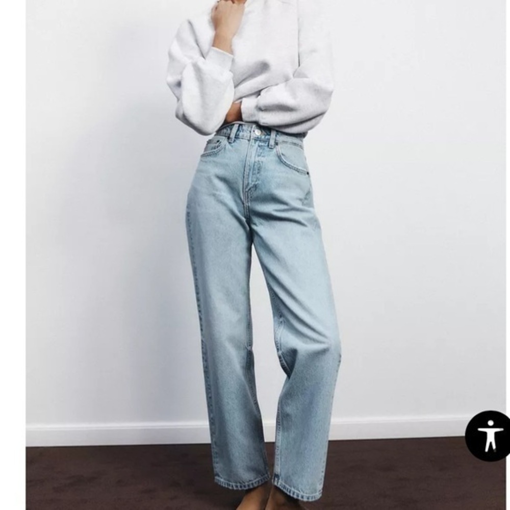 Zara Terez light Blue High Rise Jeans